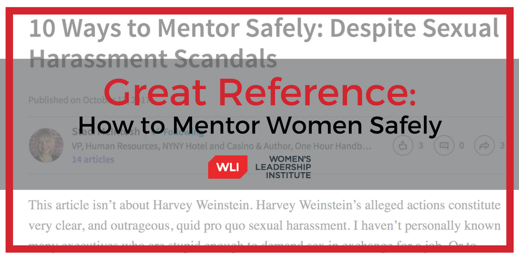 How to Mentor Women Safely
