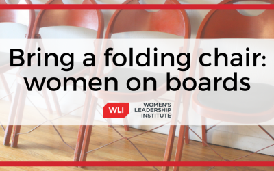 Bring a folding chair: women on boards